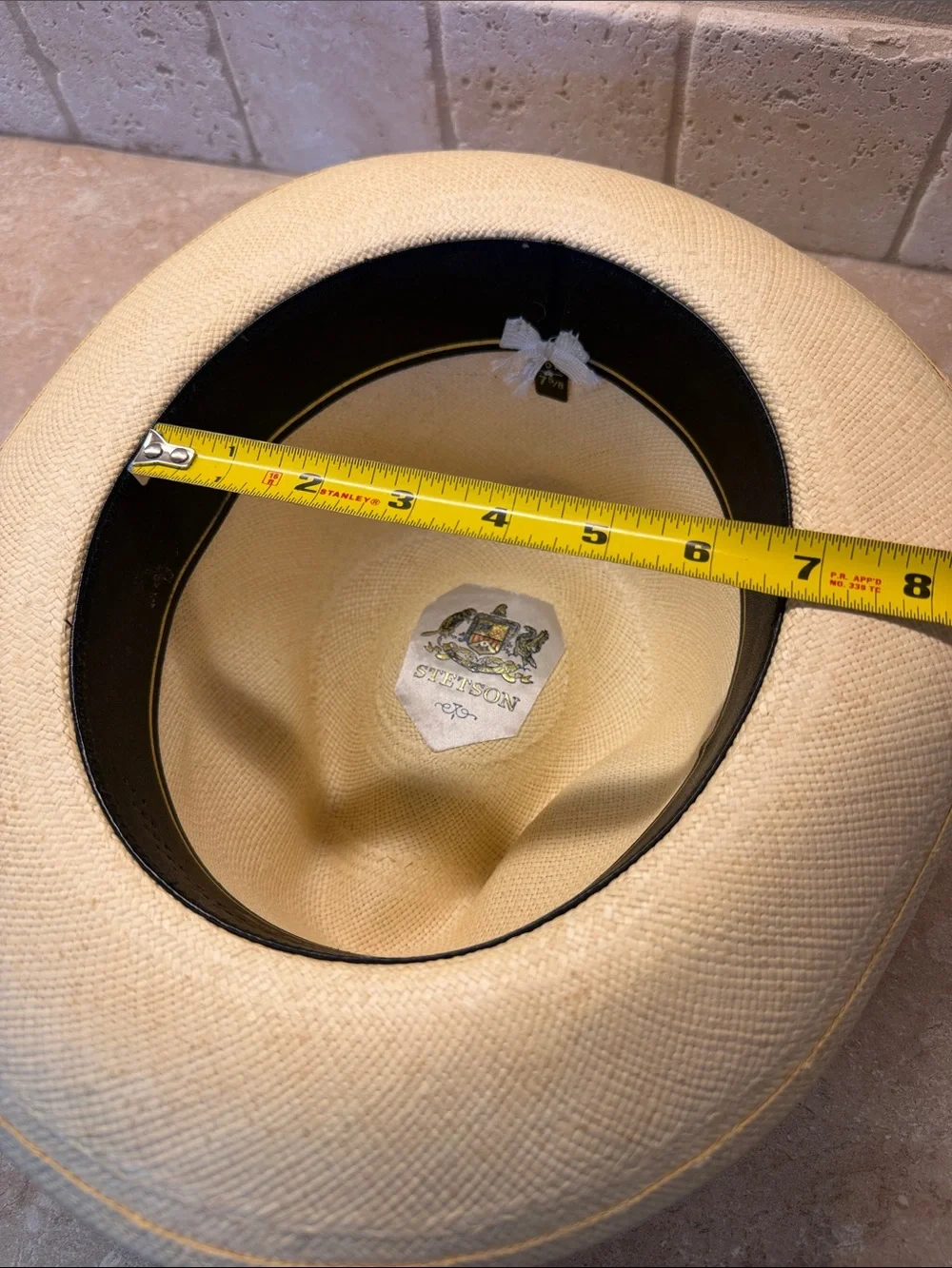 Stetson fedora Straw Hat size 7 5/8